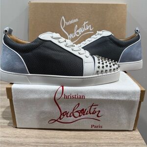 New Men’s Christian Louboutin Junior Spikes Orlato Sneakers Sz 46/13US